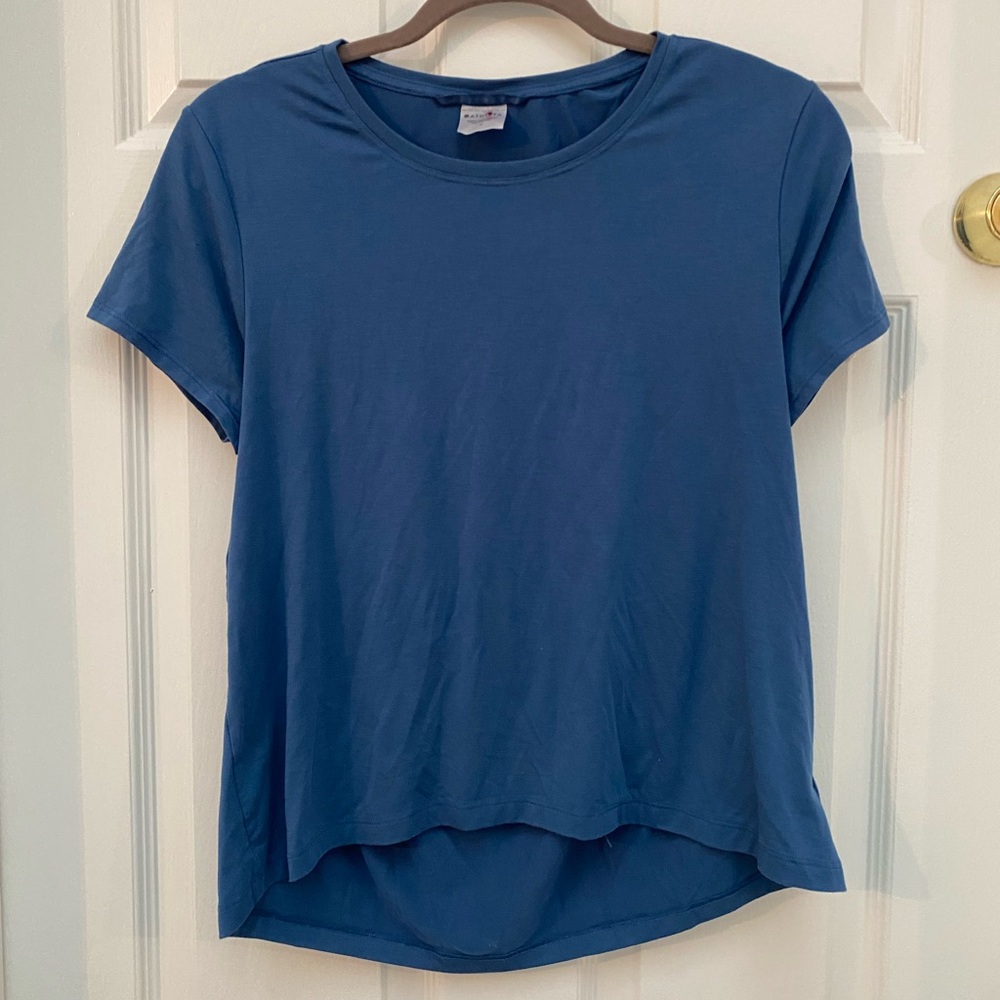 Athleta Air Out Blue Short Sleeve Top - M